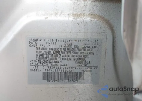 2018 Nissan Kicks Sv from USA, damaged, VIN 3N1CP5CU2JL507476